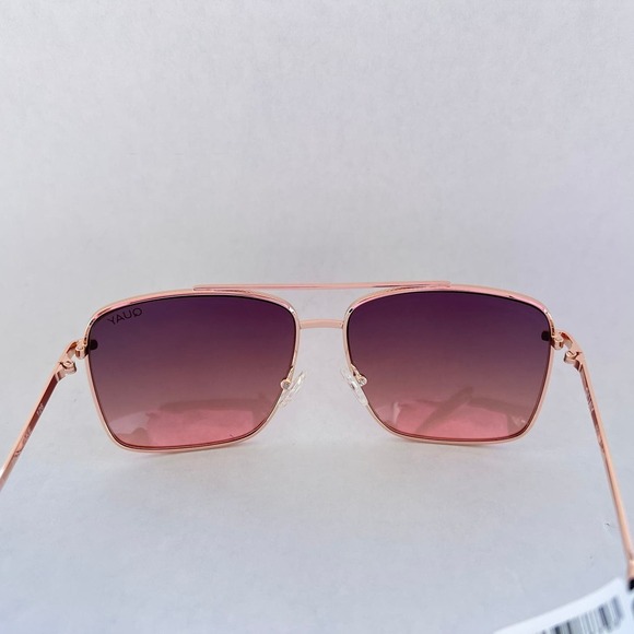 Quay Australia Hot Take Sunglasses Rose Gold Pink Smoke - Picture 8 of 8
